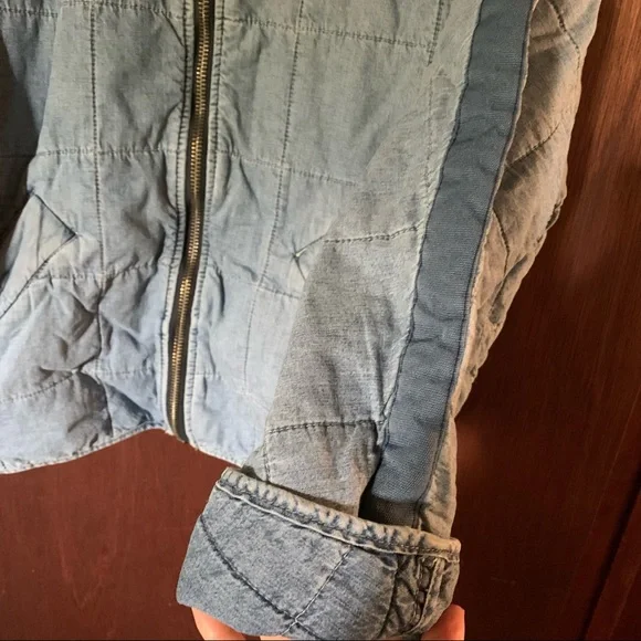 Free People Dolman Quilted Denim Jacket - Picture 9 of 10